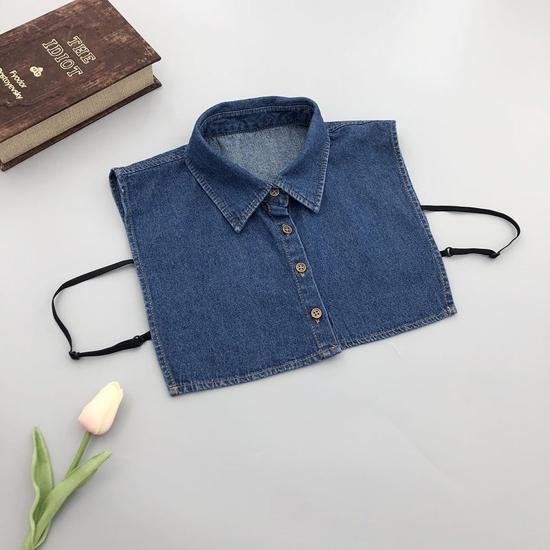 South Korea Denim Shirt Fake Collar Decorative Sweater Collar Pointed Collar Fake Collar For Men And Women Guangzhou - Image 3